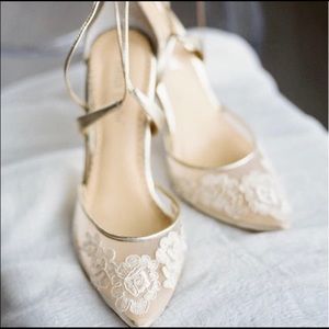 Bella Belle “Anita” gold wedding shoes